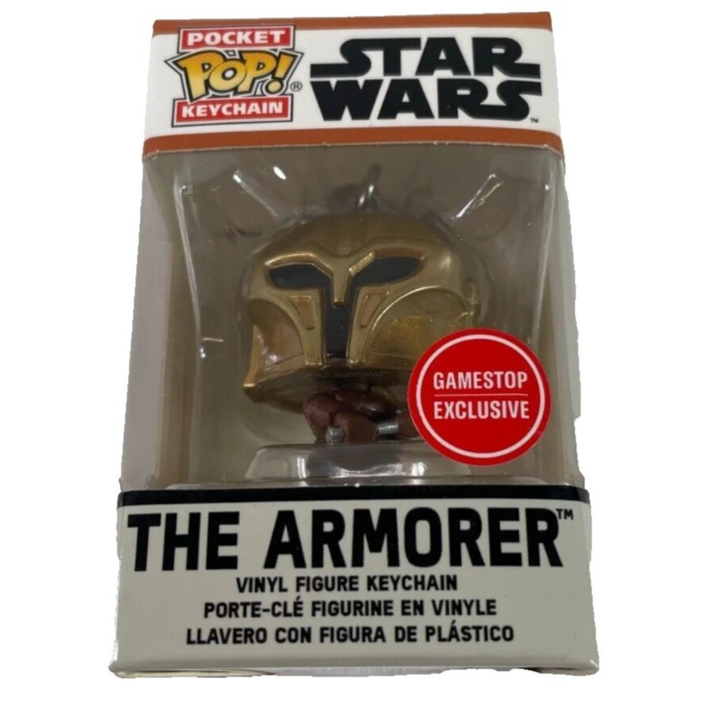 Funko Pop Keychain Armorer GameStop Exclusive Star Wars Mandalorian Viny